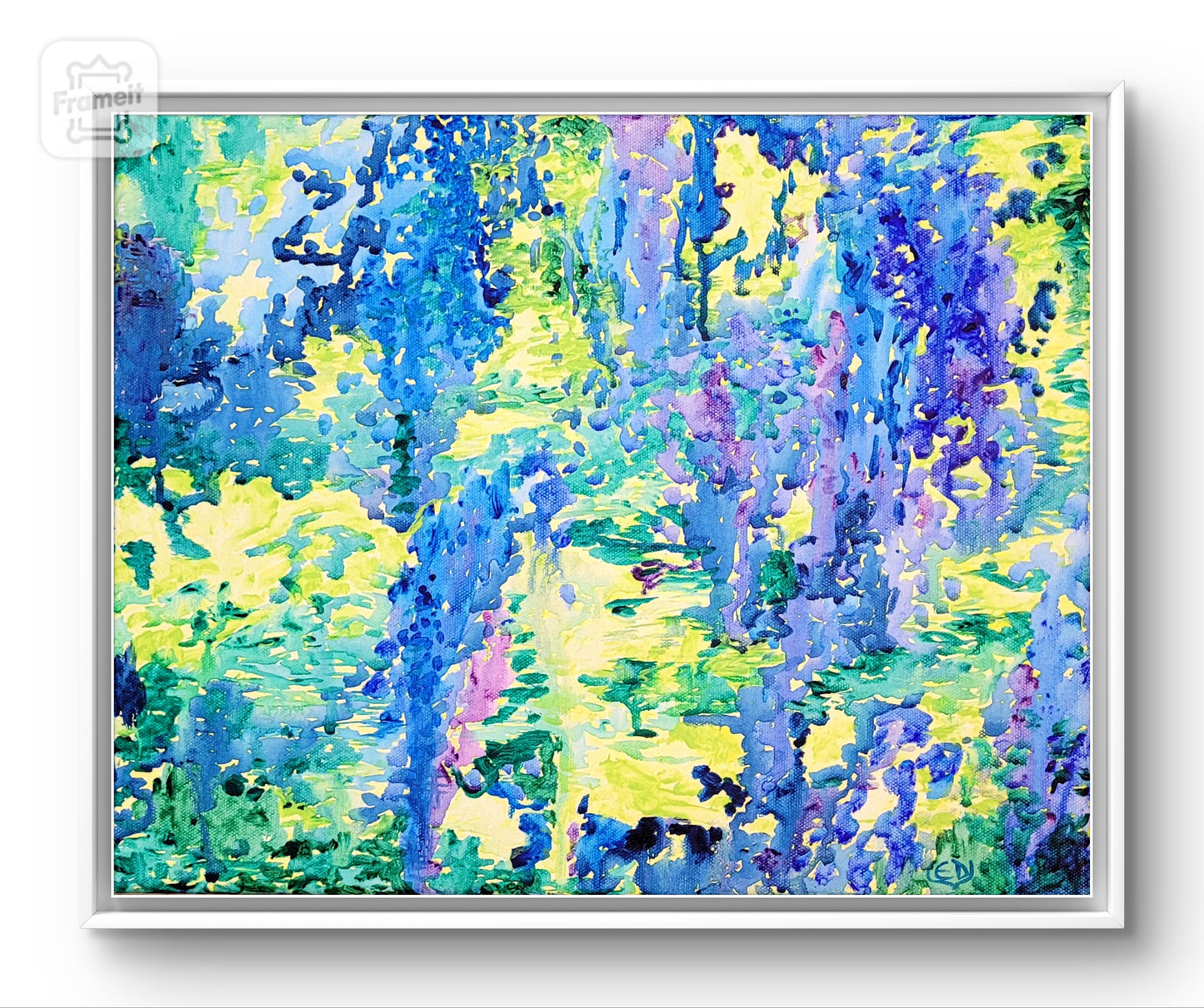 Sous-bois, peinture contemporaine, Eveline David-Valette