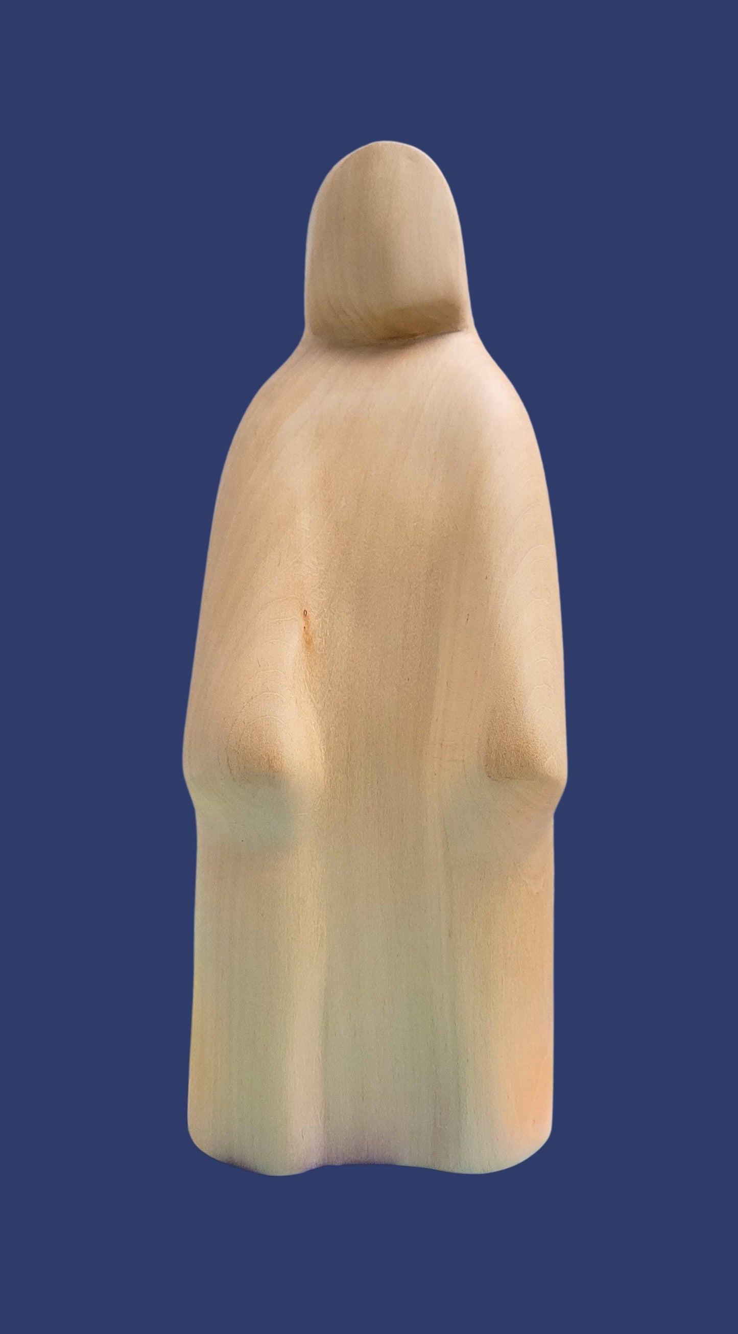 Notre-Dame de la Paix, sculpture contemporaine en bois de tilleul, Eveline David-Valette