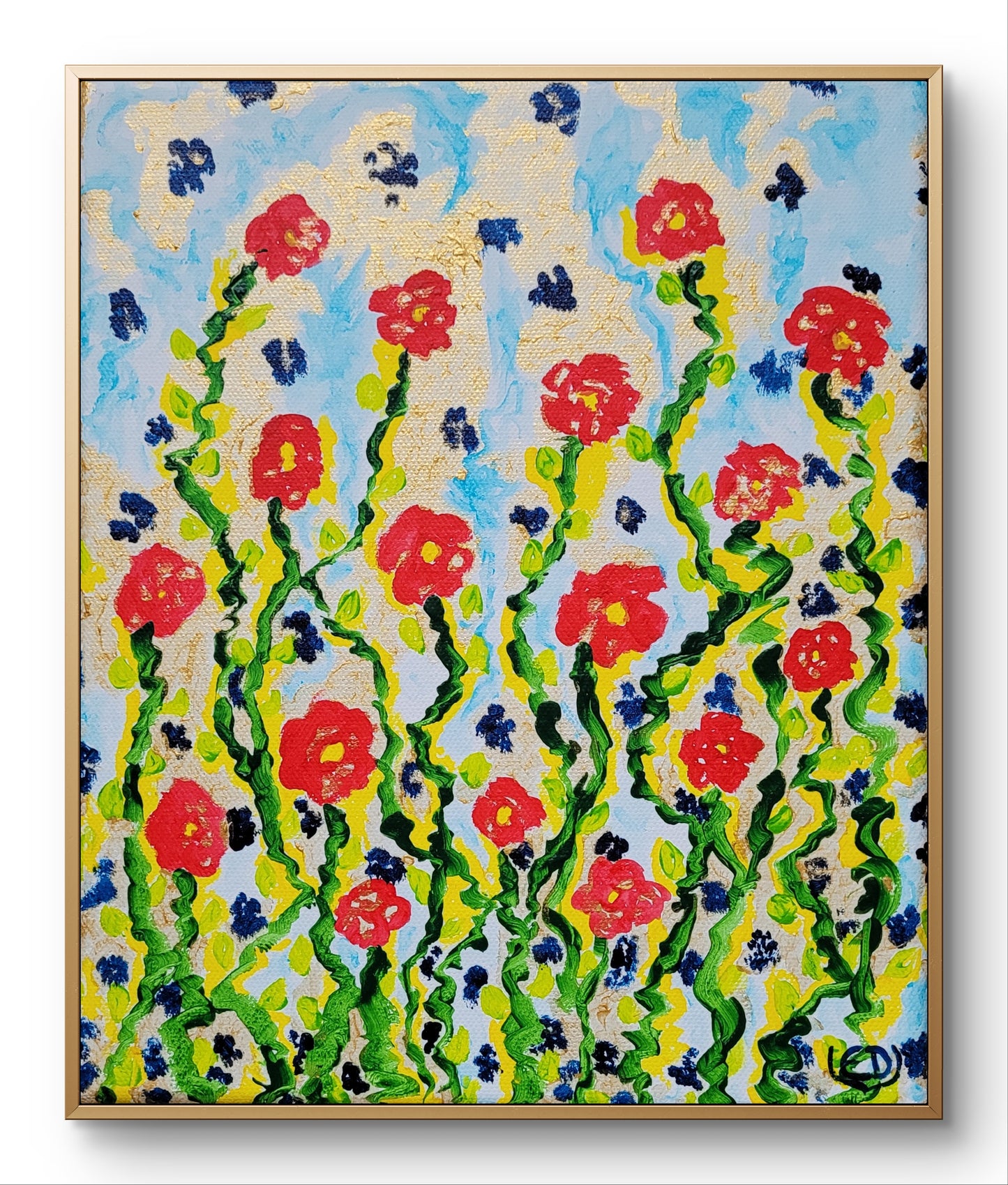 Poésie, peinture contemporaine de fleurs, Eveline David-Valette